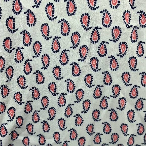 White Pink Paisley Lightweight Summer Blouse Sz. S - Picture 6 of 7